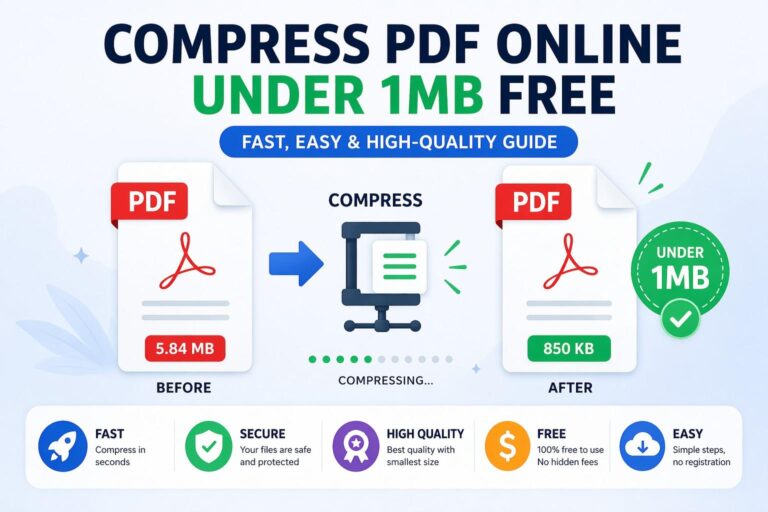 Compress PDF Online Under 1MB Free Fast, Easy High Quality Guide