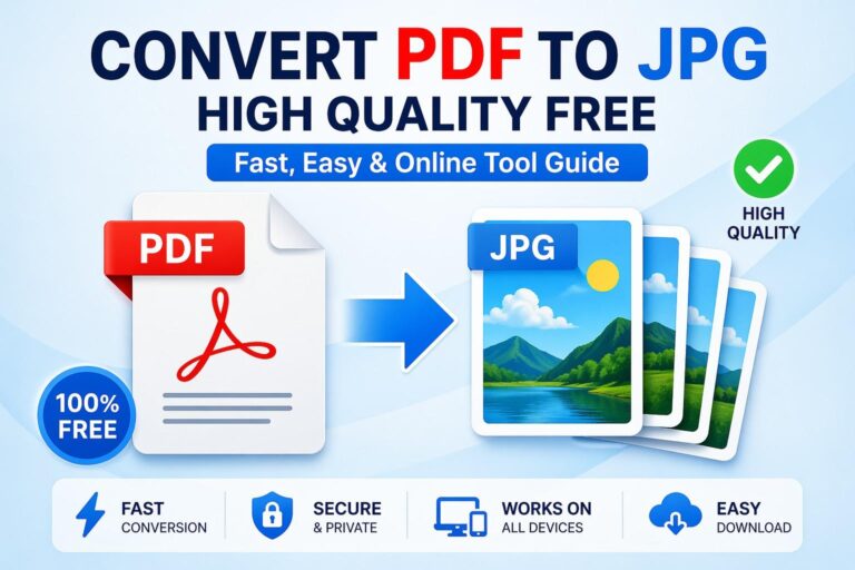 Convert PDF to JPG High Quality Free Fast Easy Online Tool Guide